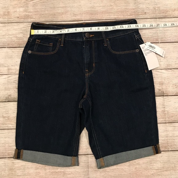 NWT Mid-Rise Slim Bermuda Jean Shorts Size 0 - Picture 7 of 8